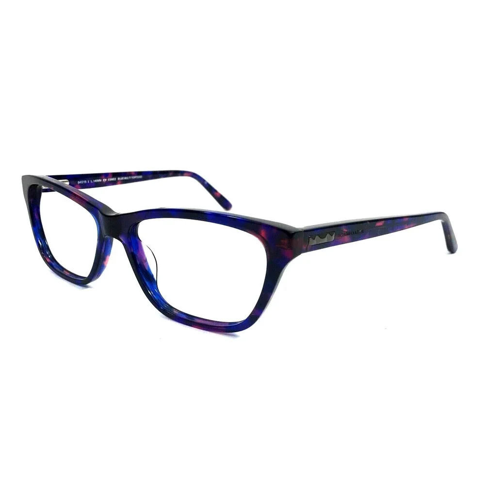BCBGMAXAZRIA Eyeglasses Frames ESMEE BLUE MULTI TORTOISE Cat Eye 54-15-140